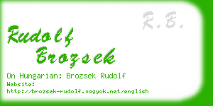 rudolf brozsek business card